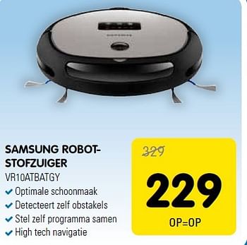 Aanbiedingen Samsung robotstofzuiger vr10atbatgy - Samsung - Geldig van 08/04/2015 tot 26/04/2015 bij Maxwell