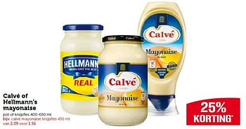 Aanbiedingen Calvé of hellmann`s mayonaise - Calve - Geldig van 20/04/2015 tot 26/04/2015 bij Coop