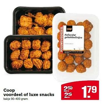 Aanbiedingen Coop voordeel of luxe snacks - Huismerk - Coop - Geldig van 20/04/2015 tot 26/04/2015 bij Coop
