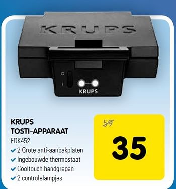 Aanbiedingen Krups tosti-apparaat fdk452 - Krups - Geldig van 08/04/2015 tot 26/04/2015 bij Maxwell