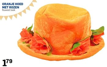 Aanbiedingen Oranje hoed met rozen fluweel look - Huismerk - Action - Geldig van 09/04/2015 tot 27/04/2015 bij Action