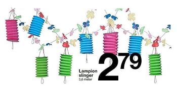 Aanbiedingen Lampion slinger - Huismerk - Zeeman  - Geldig van 25/04/2015 tot 02/05/2015 bij Zeeman
