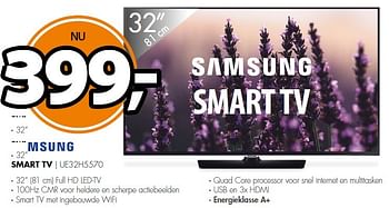 Aanbiedingen Samsung smart tv ue32h5570 - Samsung - Geldig van 20/04/2015 tot 26/04/2015 bij Expert
