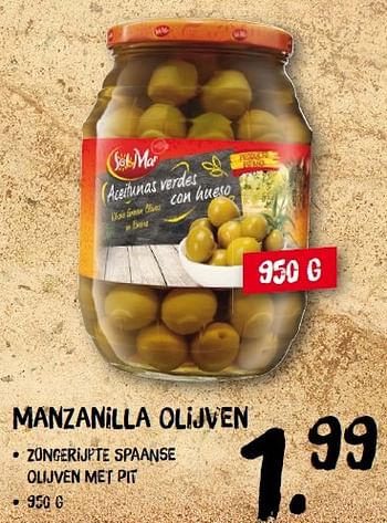 Aanbiedingen Manzanilla olijven - Sol &amp; Mar - Geldig van 20/04/2015 tot 26/04/2015 bij Lidl