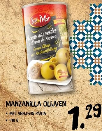 Aanbiedingen Manzanilla olijven - Sol &amp; Mar - Geldig van 20/04/2015 tot 26/04/2015 bij Lidl
