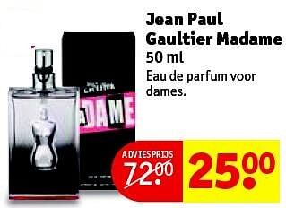 Aanbiedingen Jean paul gaultier madame - Jean Paul Gaultier - Geldig van 21/04/2015 tot 26/04/2015 bij Kruidvat