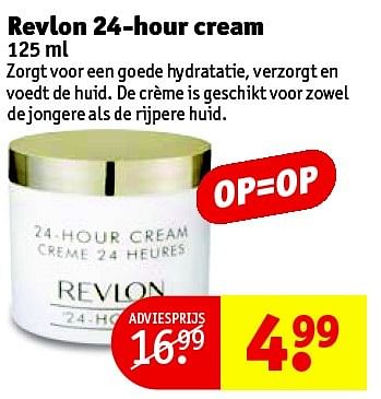 Aanbiedingen Revlon 24-hour cream - Revlon - Geldig van 21/04/2015 tot 26/04/2015 bij Kruidvat