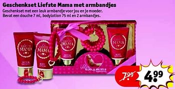 Aanbiedingen Geschenkset liefste mama met armbandjes - Mama - Geldig van 21/04/2015 tot 26/04/2015 bij Kruidvat