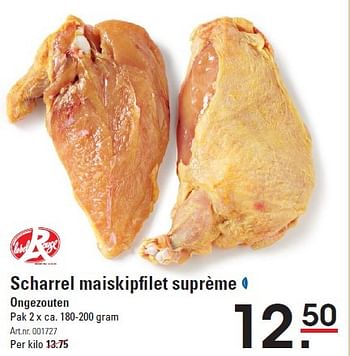 Aanbiedingen Scharrel maiskipfilet suprème - Huismerk - Sligro - Geldig van 09/04/2015 tot 27/04/2015 bij Sligro