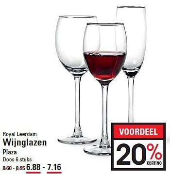 Aanbiedingen Royal leerdam wijnglazen plaza - Royal Leerdam - Geldig van 09/04/2015 tot 27/04/2015 bij Sligro