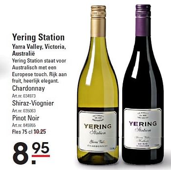 Aanbiedingen Yering station yarra valley, victoria, australië - Rode wijnen - Geldig van 09/04/2015 tot 27/04/2015 bij Sligro