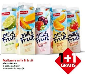 Aanbiedingen Melkunie milk + fruit - Melkunie - Geldig van 27/04/2015 tot 28/04/2015 bij C1000
