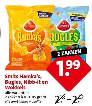 Aanbiedingen Smits hamka`s, bugles, nibb-it en wokkels - Smit's - Geldig van 27/04/2015 tot 28/04/2015 bij C1000