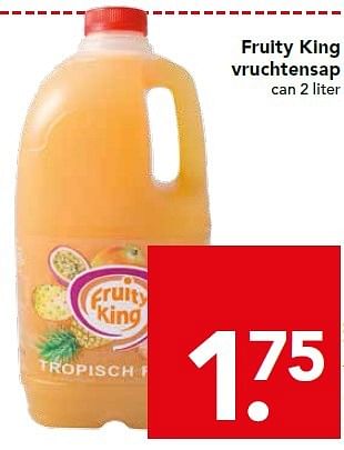 Aanbiedingen Fruity king vruchtensap - Fruity King - Geldig van 26/04/2015 tot 02/05/2015 bij Deen Supermarkten