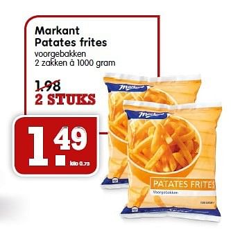 Aanbiedingen Markant patates frites - Markant - Geldig van 26/04/2015 tot 02/05/2015 bij Em-té