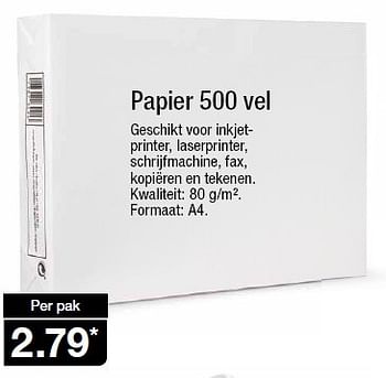 Aanbiedingen Papier 500 vel - Huismerk - Aldi - Geldig van 22/04/2015 tot 28/04/2015 bij Aldi