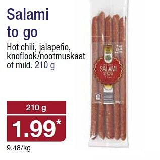 Aanbiedingen Salami to go - Huismerk - Aldi - Geldig van 22/04/2015 tot 28/04/2015 bij Aldi