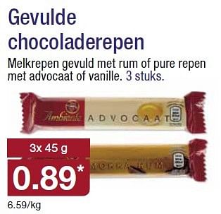 Aanbiedingen Gevulde chocoladerepen - Huismerk - Aldi - Geldig van 22/04/2015 tot 28/04/2015 bij Aldi