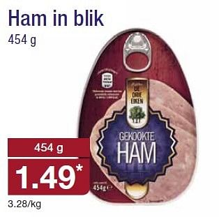 Aanbiedingen Ham in blik - De Drie Eiken - Geldig van 22/04/2015 tot 28/04/2015 bij Aldi