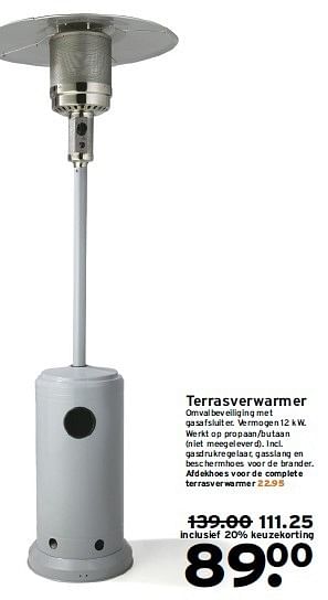 Aanbiedingen Terrasverwarmer - Huismerk - Gamma - Geldig van 20/04/2015 tot 27/04/2015 bij Gamma