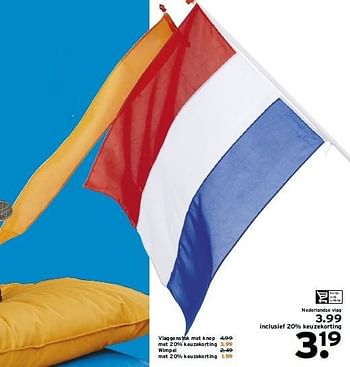 Aanbiedingen Vlaggenstok met knop - Huismerk - Gamma - Geldig van 20/04/2015 tot 27/04/2015 bij Gamma