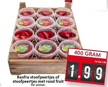 Aanbiedingen Ranfru stoofpeertjes of stoofpeertjes met rood fruit - Huismerk - Deka Markt - Geldig van 26/04/2015 tot 02/05/2015 bij Deka Markt
