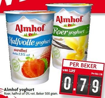 Aanbiedingen Almhof yoghurt - Almhof - Geldig van 26/04/2015 tot 02/05/2015 bij Deka Markt
