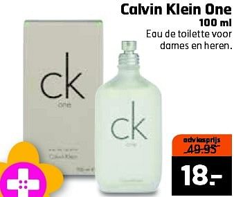 Aanbiedingen Calvin klein one - Calvin Klein - Geldig van 28/04/2015 tot 02/05/2015 bij Trekpleister