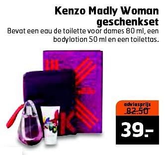 Aanbiedingen Kenzo madly woman geschenkset - Kenzo - Geldig van 28/04/2015 tot 02/05/2015 bij Trekpleister