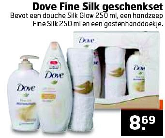 Aanbiedingen Dove fine silk geschenkset - Dove - Geldig van 28/04/2015 tot 02/05/2015 bij Trekpleister