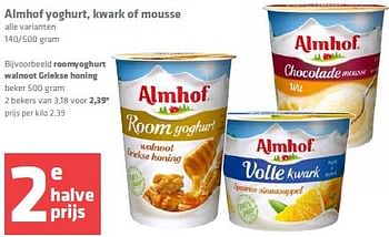 Aanbiedingen Almhof yoghurt, kwark of mousse - Almhof - Geldig van 23/04/2015 tot 29/04/2015 bij Spar