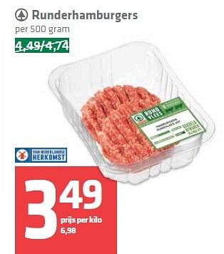 Aanbiedingen Runderhamburgers - Spar - Geldig van 23/04/2015 tot 29/04/2015 bij Spar