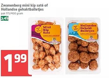 Aanbiedingen Zwanenberg mini kip saté of hollandse gehaktballetjes - Zwanenberg - Geldig van 23/04/2015 tot 29/04/2015 bij Spar