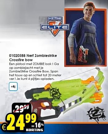 Aanbiedingen Nerf zombiestrike crossfire bow - Nerf - Geldig van 02/05/2015 tot 17/05/2015 bij ToyChamp