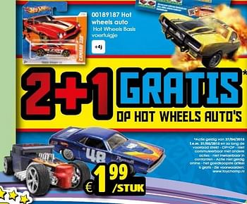 Aanbiedingen Hot wheels auto - Hot Wheels - Geldig van 02/05/2015 tot 17/05/2015 bij ToyChamp