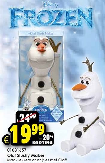 Aanbiedingen Olaf slushy maker - Disney  Frozen - Geldig van 02/05/2015 tot 17/05/2015 bij ToyChamp