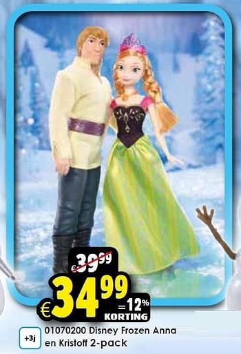Aanbiedingen Disney frozen anna en kristoff 2-pack - Disney  Frozen - Geldig van 02/05/2015 tot 17/05/2015 bij ToyChamp