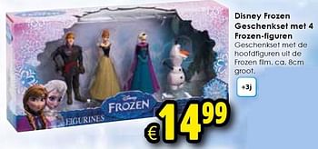 Aanbiedingen Disney frozen geschenkset met 4 frozen-figuren - Disney  Frozen - Geldig van 02/05/2015 tot 17/05/2015 bij ToyChamp