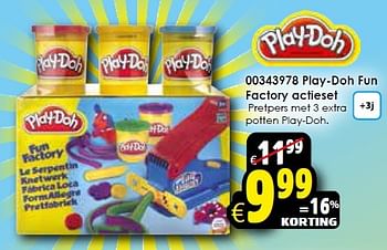 Aanbiedingen Play-doh fun factory actieset - Play-Doh - Geldig van 02/05/2015 tot 17/05/2015 bij ToyChamp