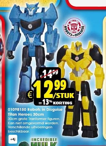 Aanbiedingen Robots in disguise titan heroes 30cm - Transformers - Geldig van 02/05/2015 tot 17/05/2015 bij ToyChamp