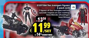 Aanbiedingen The avengers figuren 2-pack - Avengers - Geldig van 02/05/2015 tot 17/05/2015 bij ToyChamp