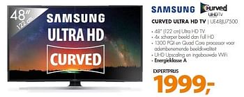 Aanbiedingen Samsung curved ultra hd tv ue48ju7500 - Samsung - Geldig van 27/04/2015 tot 02/05/2015 bij Expert