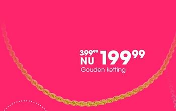 Aanbiedingen Gouden ketting - Lucardi Juwelen - Geldig van 20/04/2015 tot 03/05/2015 bij Kijkshop