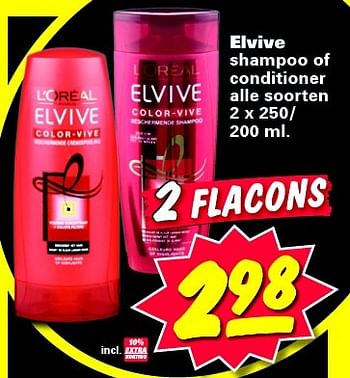 Aanbiedingen Elvive shampoo of conditioner alle soorten - L'Oreal Paris - Geldig van 27/04/2015 tot 03/05/2015 bij Nettorama