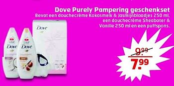 Aanbiedingen Dove purely pampering geschenkset - Dove - Geldig van 21/04/2015 tot 03/05/2015 bij Trekpleister