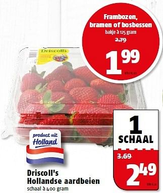 Aanbiedingen Driscoll`s hollandse aardbeien - Huismerk Poiesz - Geldig van 27/04/2015 tot 03/05/2015 bij Poiesz