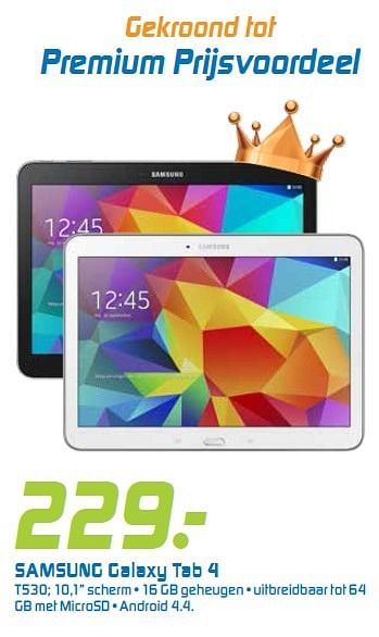 Aanbiedingen Samsung galaxy tab 4 - Samsung - Geldig van 20/04/2015 tot 03/05/2015 bij BCC