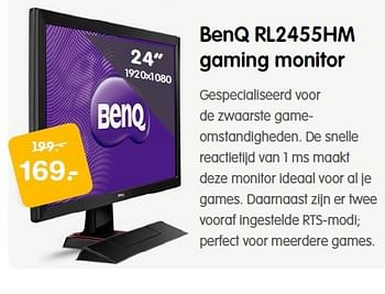 Aanbiedingen Benq rl2455hm gaming monitor - Benq - Geldig van 17/04/2015 tot 03/05/2015 bij MyCom