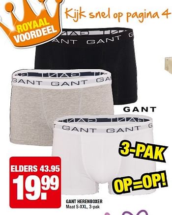 Aanbiedingen Gant herenboxer - Gant - Geldig van 20/04/2015 tot 03/05/2015 bij Big Bazar