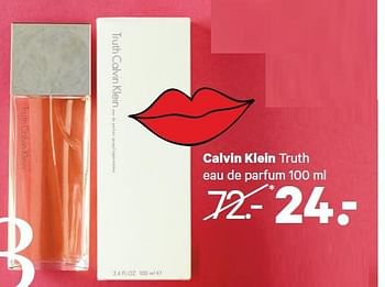 Aanbiedingen Calvin klein truth eau de parfum - Calvin Klein - Geldig van 20/04/2015 tot 03/05/2015 bij Etos